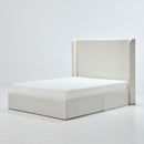 Carmen - Minimalist Upholstered Wingback Bed Frame With High Headboard