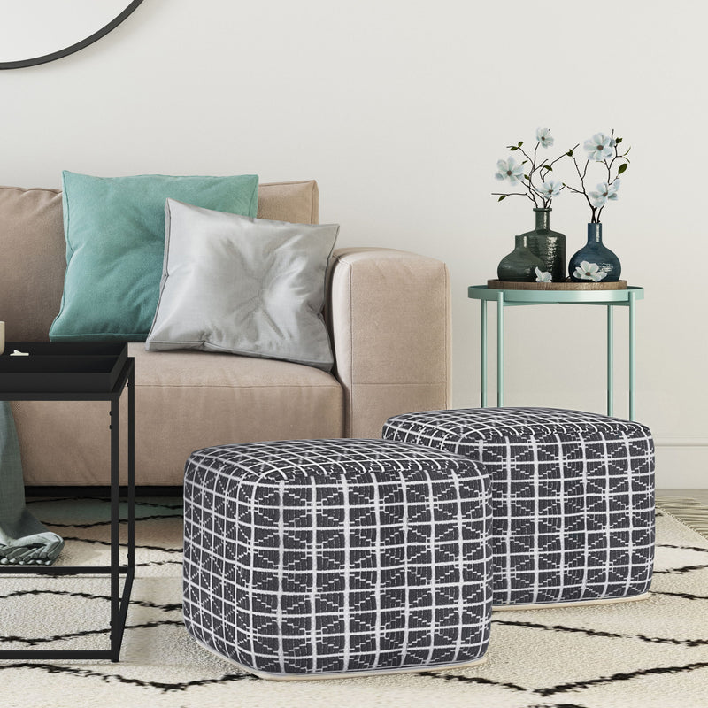 Noreen - Upholstered Square Pouf