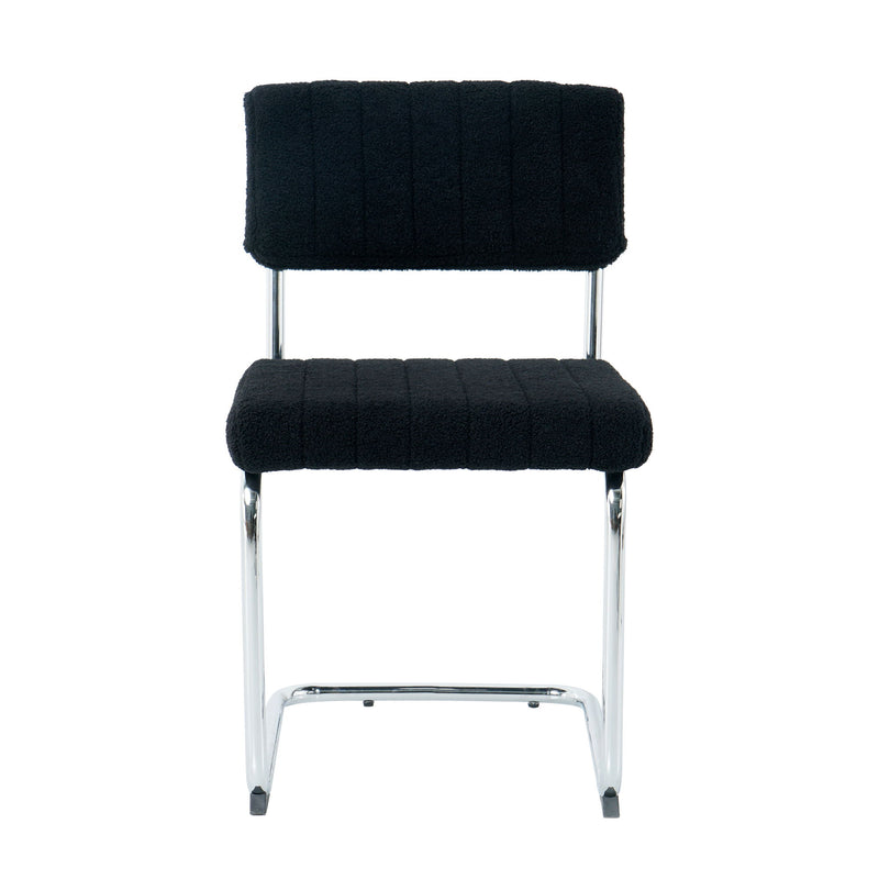 Modern Luxury Dining Chair With Metal Legs And Bow Design (Set of 4)