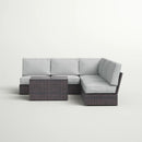 Modular 4 Person Outdoor Seating Group With Cushions - Espresso