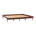 Mid-Century Modern Solid Wood Platform Bed Frame