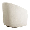 Upholstered 360 Degree Swivel Chair - Cream