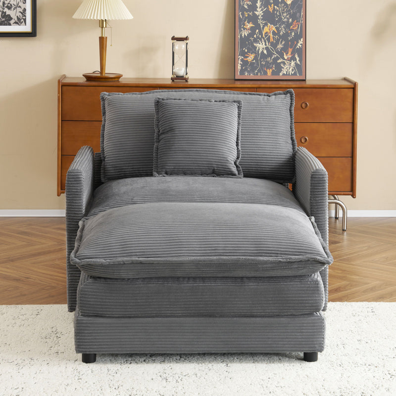 Modern Modular Sofa With Side Storage Pockets For Living Room