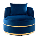 360 Degree Swivel Over Sized Upholstered Barrel Chair