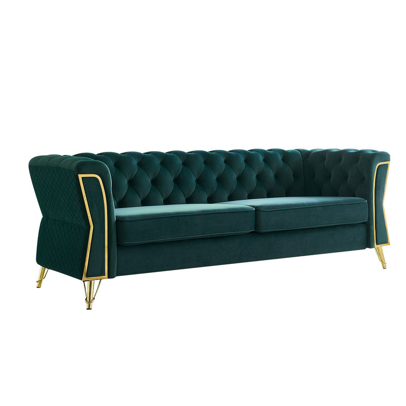 Modern Tufted Velvet Sofa For Living Room