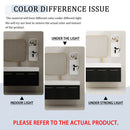 Modern Wall Mounted Bathroom Vanity With Thick Edge Resin Sink And Storage Rack