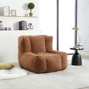 Modern Indoor Fluffy Bean Bag Chair With Memory Foam And Ottoman, Super Soft