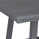Counter Height Dining Table With Tapered Base And Lazy Susan - Gray