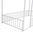 Metal Bed House Bed Frame With Fence