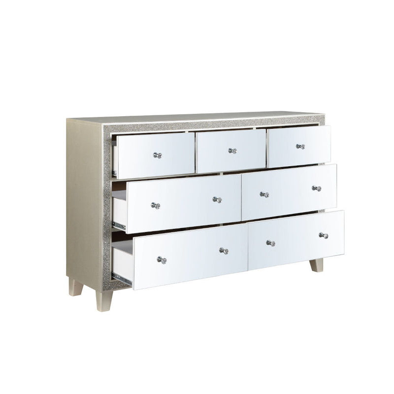 Sliverfluff - Dresser - Mirrored & Champagne Finish - Atlantic Fine Furniture Inc