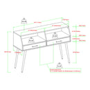 Contemporary 2 Drawer Angled Entry Table - Slate Gray