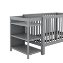 Convertible Crib/Full Size Bed with Changing Table, Gray
