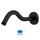 8" Shower Arm With Flange, Adjustable Angles - Matte Black