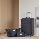 3 Piece Luggage Sets, Softshell Suitcase Spinner Wheels