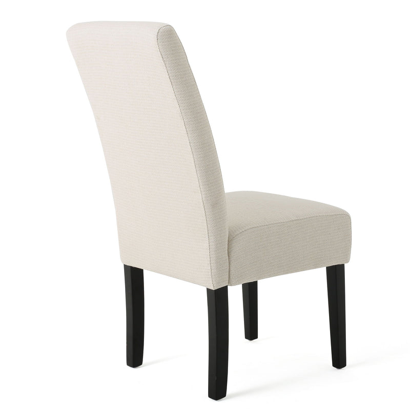 Upholstered Dining Chairs, Modern Fabric Dining Room Chair (Set of 2) - Beige