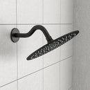 8" Shower Arm With Flange, Adjustable Angles - Matte Black