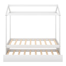 House Bed With Trundle In, Twin Size - White
