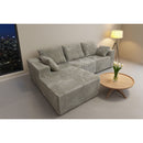 Corner Combination Sofa Sectional Couch With Soft Plush Fabric