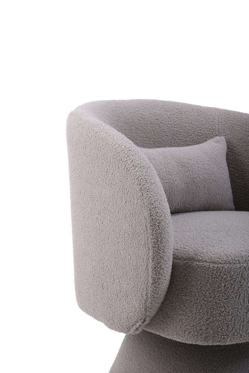 Swivel Accent Chair, Armchair Round Barrel Chair In Fabric For Living Room Bedroom