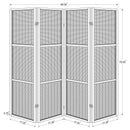 Browning - 4-Panel Bamboo Room Divider Folding Screen - Walnut