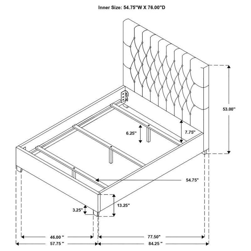 Chloe - Upholstered Panel Bed