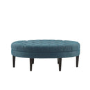Martin - Surfboard Tufted Ottoman With Button Tufting - Blue