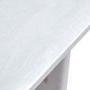 Chinese Style White Solid Wood And Imitation Rattan Coffee Table