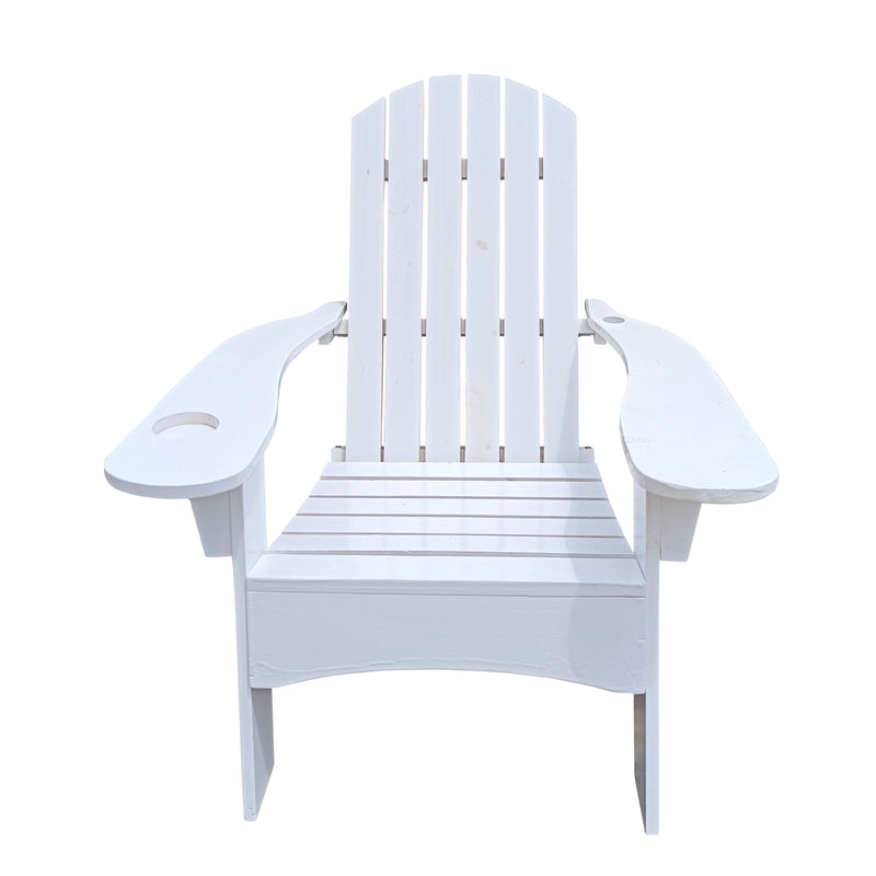 Outdoor Or Indoor Adirondack Chair With An Hole To Hold Umbrella On The Arm