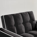 Modern Velvet 3 In 1 Sofa Bed Chair, Adjustable Recliner