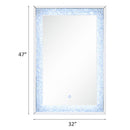 Noralie - 47" Accent Mirror With LED - Mirrored & Faux Diamonds