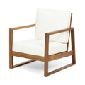 Nexusia - Outdoor Acacia Wood Club Chair With Slat Design