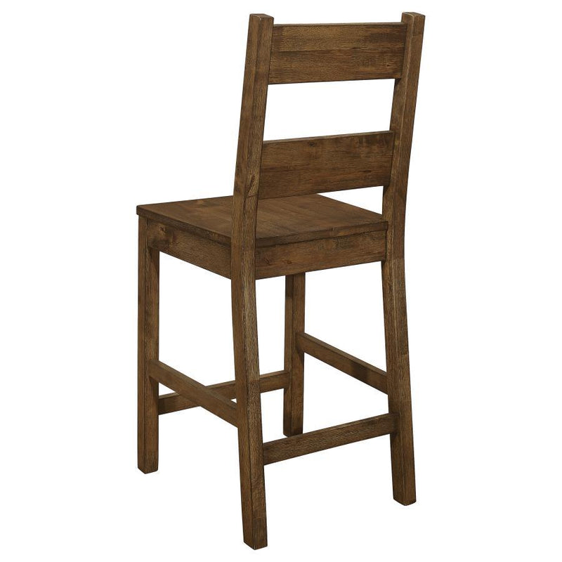 Coleman - Wood Counter Chair (Set of 2) - Rustic Golden Brown - Atlantic Fine Furniture Inc