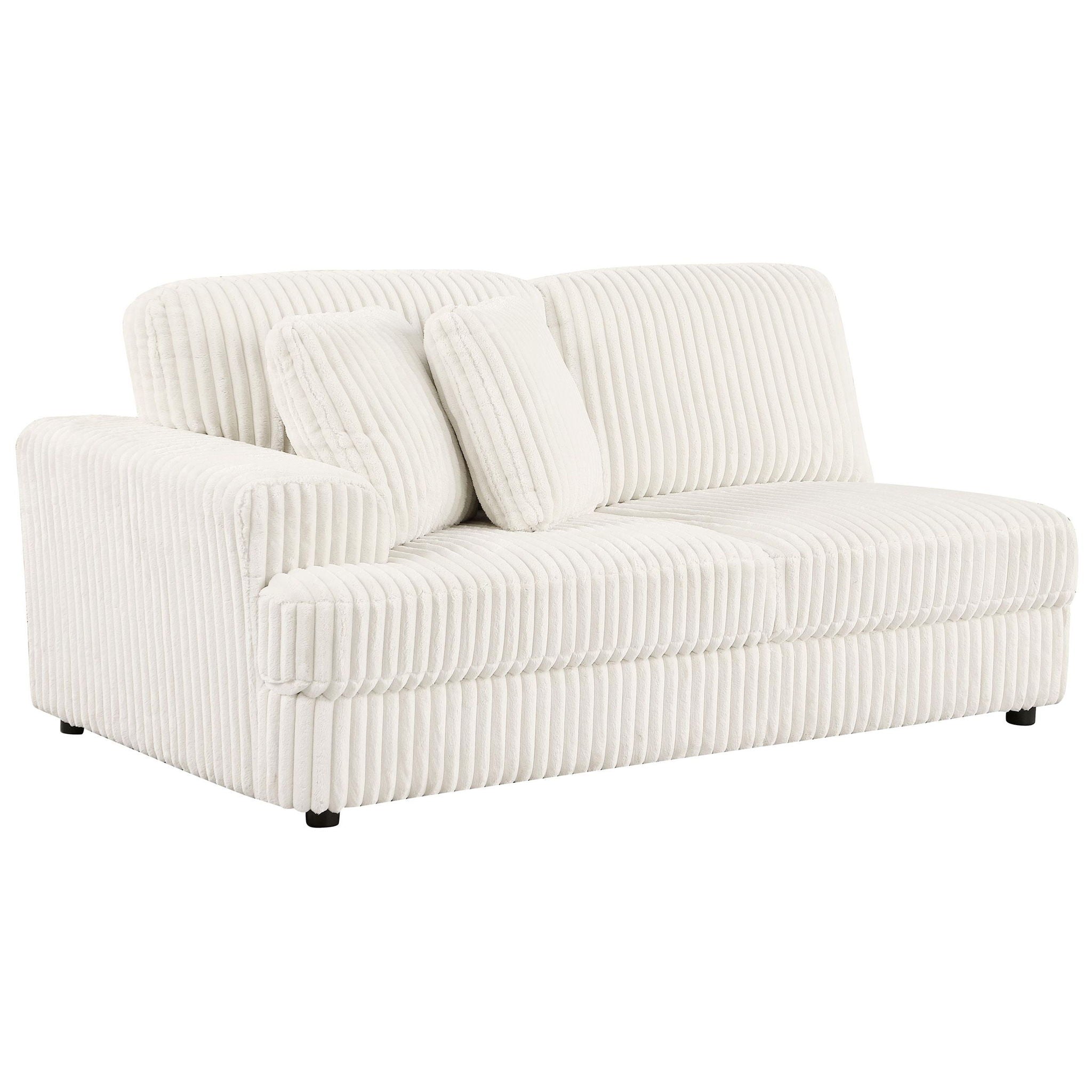 Emberson Upholstered LAF Loveseat Ivory