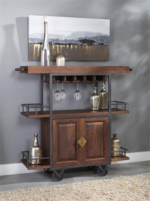 Junction Solid Wood 2 Door Trolley Bar Serving Car