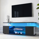 TV Stant With LED And Large Side Cabinet