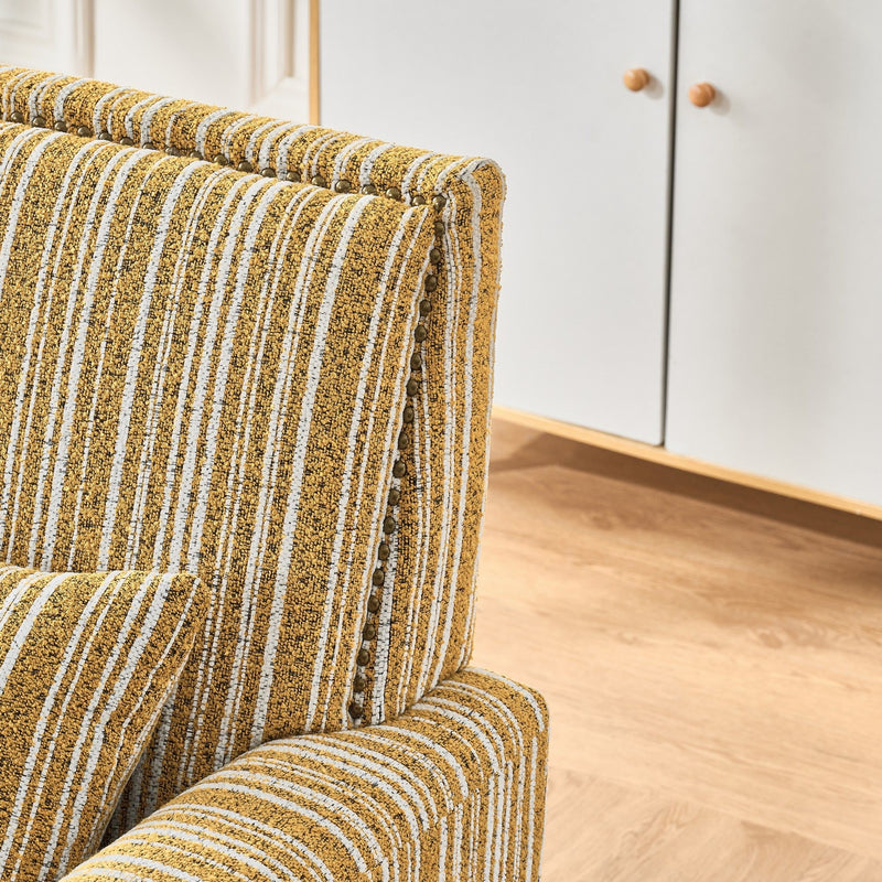 Accent Chair With Arms, Comfy Armchair For Living Room - Yellow
