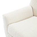 Ergonomic Accent Chair With Button Tufted Design And Rubber Wood Legs - Almond