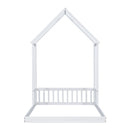 House-Shaped Roof Headboard Floor Bed, (Without Slats)