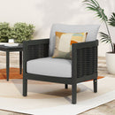 Outdoor Acacia Wood Club Chairs With Cushions