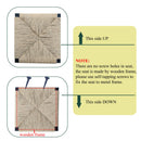 Stylish (Set of 2) Bar Stools With Backrest And Paper Rope Woven Seat, Counter Height Dining Chairs For Kitchen - Natural