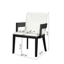 Modern Glossy Dining Chairs (Set of 2), Elegant Upholstery And Ergonomic Design - Black White