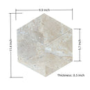 Hexagon Natural Marble Polished Tile For Wall And Floor (Set of 12)