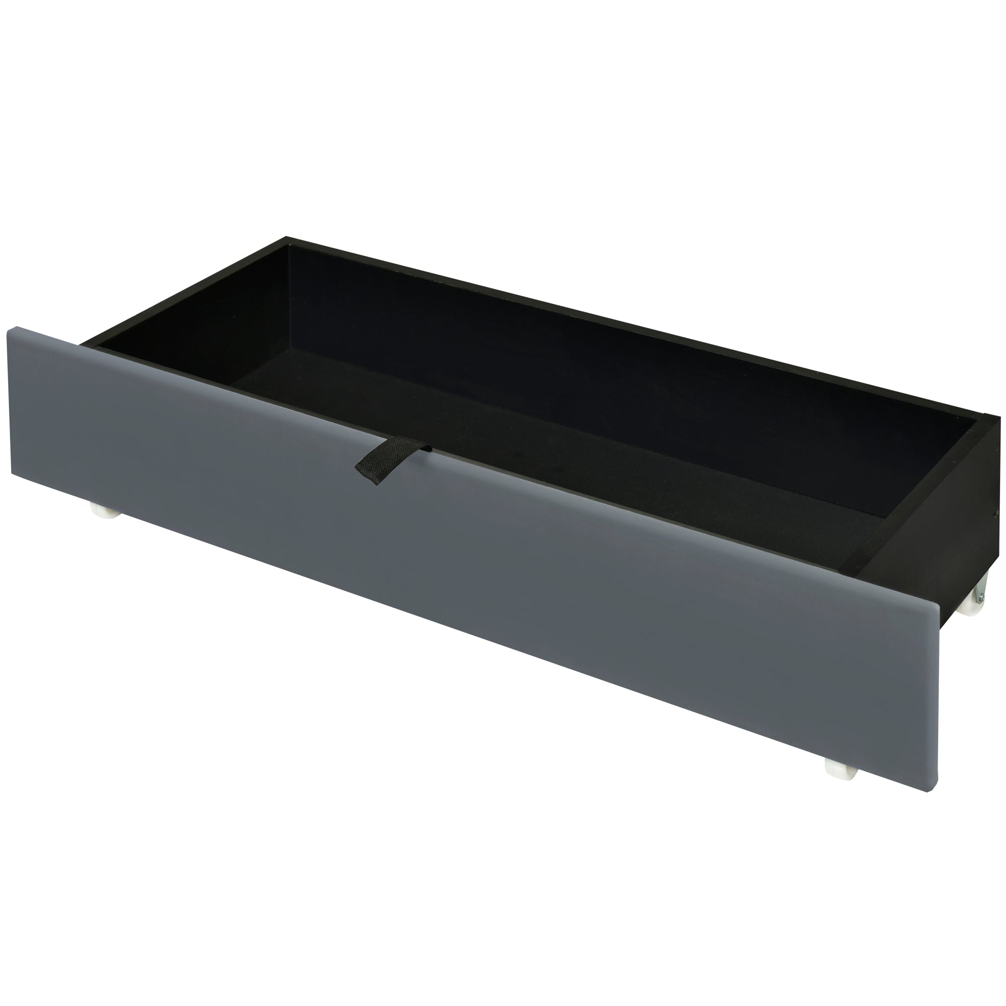 Full Size Velvet Storage Platform Bed, with 2 Big Drawers, T Size Trundle and LED Light, Gray - Atlantic Fine Furniture Melbourne FL