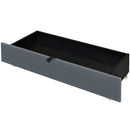 Full Size Velvet Storage Platform Bed, with 2 Big Drawers, T Size Trundle and LED Light, Gray