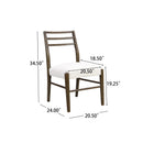 Farmhouse Style Dining Chair Set With Ladder Back Design