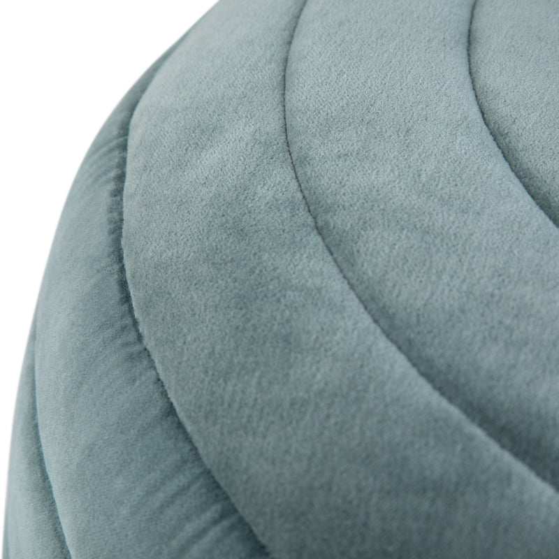 Vivienne - Round Pouf - Turquoise