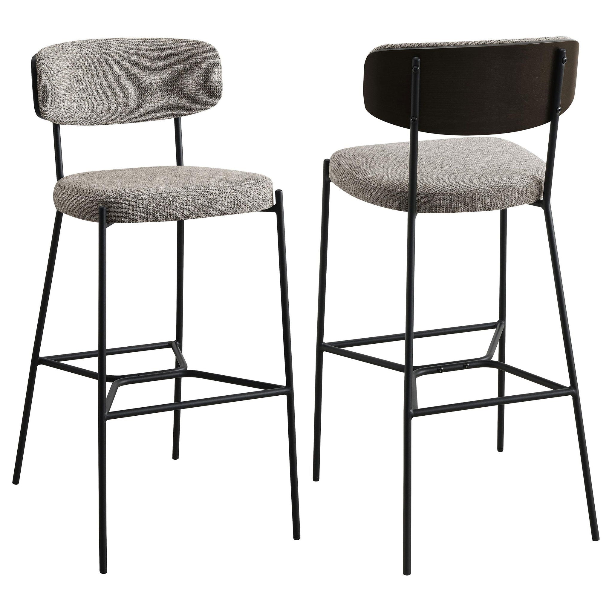 Elison Pub Height Bar Stool Light Brown (Set of 2) - Atlantic Fine Furniture Melbourne FL