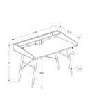 Computer Desk For Home Office, Laptop, Storage Shelves, Contemporary Versatile Placement - Natural