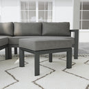 Grayton - 5 Seat Sectional, Ottoman - Dark Gray