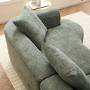 Modern Style Ultra Smooth Curved Sofa With 3 Pillows